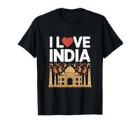 I Love India Taj Mahal Paisley Heritage Pride T-Shirt