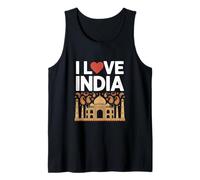 I Love India Taj Mahal Paisley Heritage Pride Tank Top