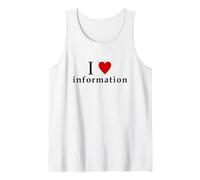 I Love Information Meme Funny Design I LOVE INFO meme WHITE Tank Top