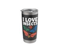 I Love Insects Colorful Bug Design Stainless Steel Insulated Tumbler
