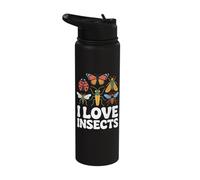 I Love Insects Enthusiast Nature Bugs Stainless Steel Insulated Water Bottle