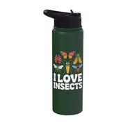 I Love Insects Enthusiast Nature Bugs Stainless Steel Insulated Water Bottle