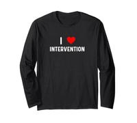 I Love Intervention - Heart Intervene Family Social Worker Long Sleeve T-Shirt