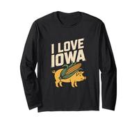 I Love Iowa Pig Corn Appreciation Long Sleeve T-Shirt