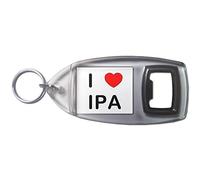 I Love IPA - Plastic Bottle Opener Key Ring
