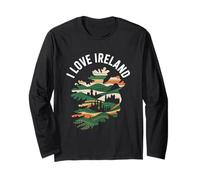 I Love Ireland Scenic Silhouette Design Long Sleeve T-Shirt