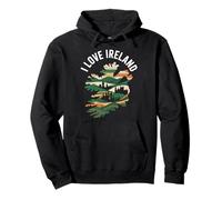 I Love Ireland Scenic Silhouette Design Pullover Hoodie