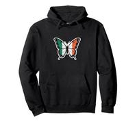 I Love Ireland Sign Irish Butterfly Formed From Ireland Flag Pullover Hoodie