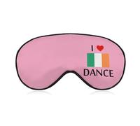 I Love Irish Dance Soft Sleep Mask with Adjustable Strap Eye Masks Cover Blocks Light for Women Men