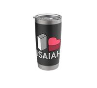 I Love Isaiah Personalized First Name Isaiah Stainless Steel Insulated Tumbler