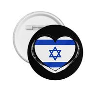 I Love Israel Pin Stand With Israel Round Button Badge Medal Brooch Party Supplies Holiday Decoration