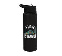 I Love Istanbul Architecture Mosques Stainless Steel Insulated Water Bottle