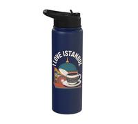 I Love Istanbul Coffee Cup Skyline Stainless Steel Insulated Water Bottle