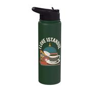 I Love Istanbul Coffee Cup Skyline Stainless Steel Insulated Water Bottle