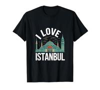 I Love Istanbul Travel Enthusiast Souvenir Value Graphic T-Shirt, Men, Black, M