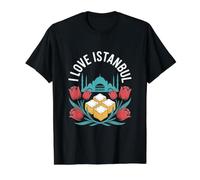 I Love Istanbul Turkish Delight Tulip Value Graphic T-Shirt, Men, Black, L