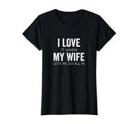 I Love It When My Wife Lets Me Go All in Funny Poker Casino T-Shirt, Women, Black, S