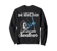 I Love It When She Bends Over - Funny Fishing Adult Humor Sweatshirt