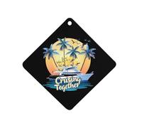 I Love It When We're Cruising Together Family Car Air Freshener Decorative Hanging Aromatherapy Tablets for Car Trucks Rhombus