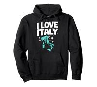 I Love Italy Adventure Enthusiast Map Pullover Hoodie