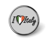 I Love Italy Italian Flag Round Brooch Pins Badge Printed Button Tie Lapel Backpack Pin Decoration for Women Men