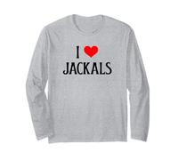 I Love Jackals I Heart Jackals African Wild Canine Lover Long Sleeve T-Shirt