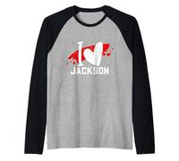 I Love Jackson T-Shirt I Heart Jackson Raglan Baseball Tee