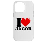I love Jacob funny fist name design Case for iPhone 14 Pro Max