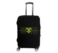 I Love Jamaica Jamaican Flag Heart Luggage Cover Travel Suitcase Protector Anti-Scratch Suitcase Cover S