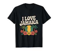 I Love Jamaica Tropical Island Vibe Value Graphic T-Shirt, Men, Black, L