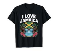 I Love Jamaica Tropical Island Vibes Value Graphic T-Shirt, Men, Black, L