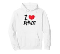 I Love James Red Heart Dad Boyfriend Husband Son Grandson Pullover Hoodie