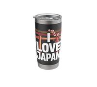 I Love Japan Cherry Blossom Torii Gate Stainless Steel Insulated Tumbler