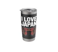 I Love Japan Cherry Blossom Torii Gate Stainless Steel Insulated Tumbler