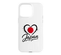 I Love Japan Heart Silhouette Flag Travel Japanese Vacation Case for iPhone 15 Pro Max