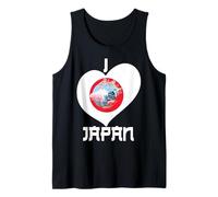 I Love Japan I Heart Tokyo Proud Japanese Pride Flag Heart Tank Top