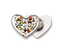 I Love Japan Sushi Illustration Heart Metal Pin Brooch Clip Love
