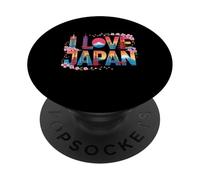 I Love Japan Tokyo Skyline Sakura Mount Fuji PopSockets Adhesive PopGrip