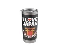 I Love Japan Torii Gate Sakura Design Stainless Steel Insulated Tumbler