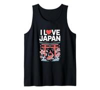 I Love Japan Torii Koi Sakura Blossom Tank Top