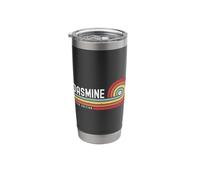 I Love Jasmine Personalized Retro Sunset First Name Stainless Steel Insulated Tumbler