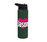 I Love Jason Cute First Name I Heart Jason Stainless Steel Insulated Water Bottle