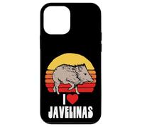 I Love Javelinas Vintage Retro 80s Sunset Cute Heart Arizona Case for iPhone 12 mini