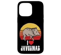 I Love Javelinas Vintage Retro 80s Sunset Cute Heart Arizona Case for iPhone 14 Pro Max