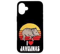 I Love Javelinas Vintage Retro 80s Sunset Cute Heart Arizona Case for iPhone 16 Plus