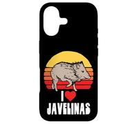 I Love Javelinas Vintage Retro 80s Sunset Cute Heart Arizona Case for iPhone 17