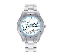 I Love Jazz Quartz Watch Alloy Watch Dress Decorative for Business Men Women with Design Pattern Print