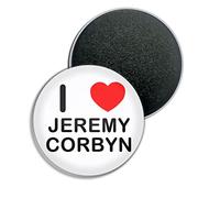 I Love Jeremy Corbyn - 25mm Button Badge Fridge Magnet