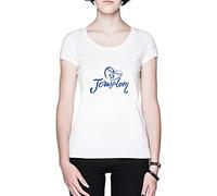 I Love Jerusalem White Women's T-Shirt White Women's Tee, white us, 3XL