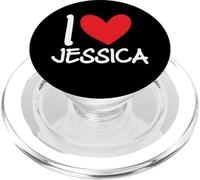 I Love Jessica Name Personalized Girl Woman BFF Friend Heart PopSockets PopGrip for MagSafe